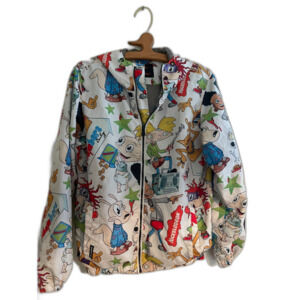 MEMBERS ONLY X Nickelodeon Rugrats ALLOVER Windbreaker Jacket Men’s S 90s